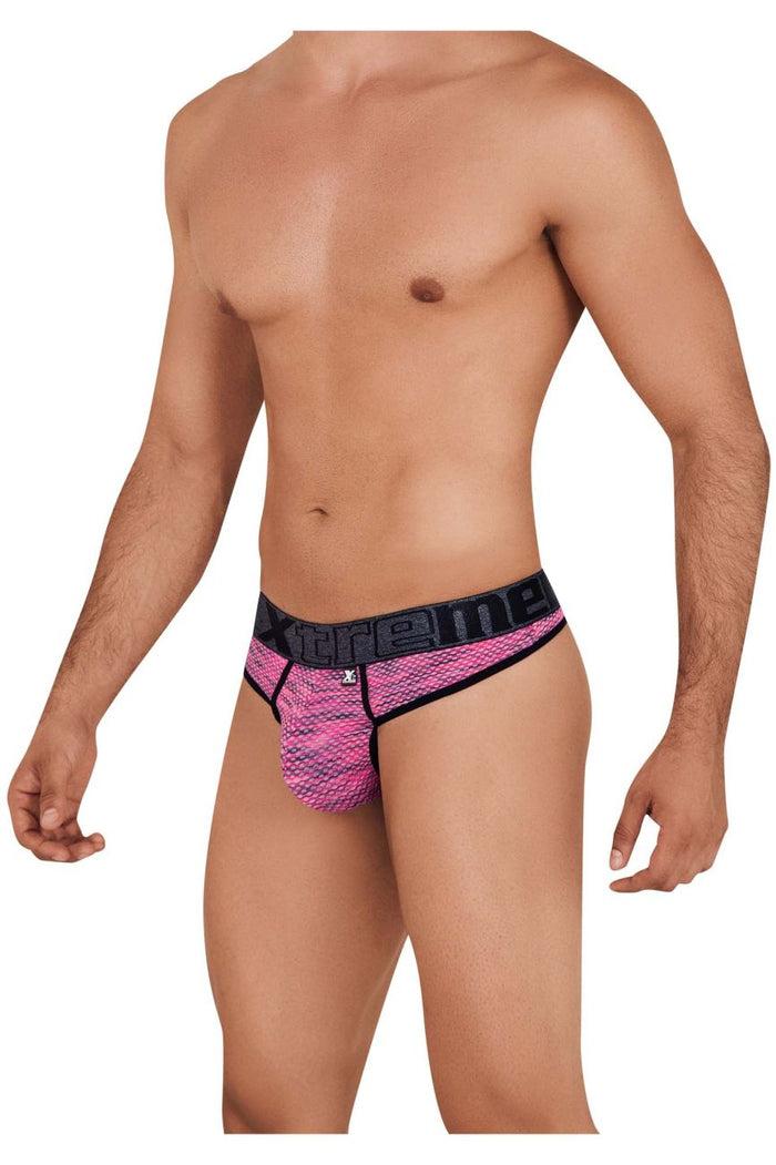 Clever Moda Xtremen 91100X Microfiber Mesh Thongs Color Pink