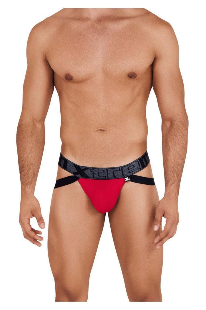 Clever Moda Xtremen 91102 Microfiber Jockstrap Color Red