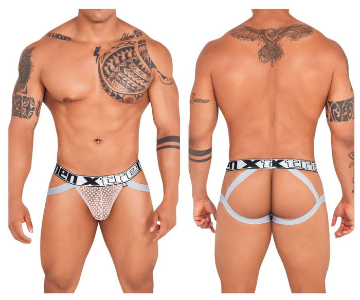 clever moda Xtremen 91118 Lace Jockstrap Color Rosewood
