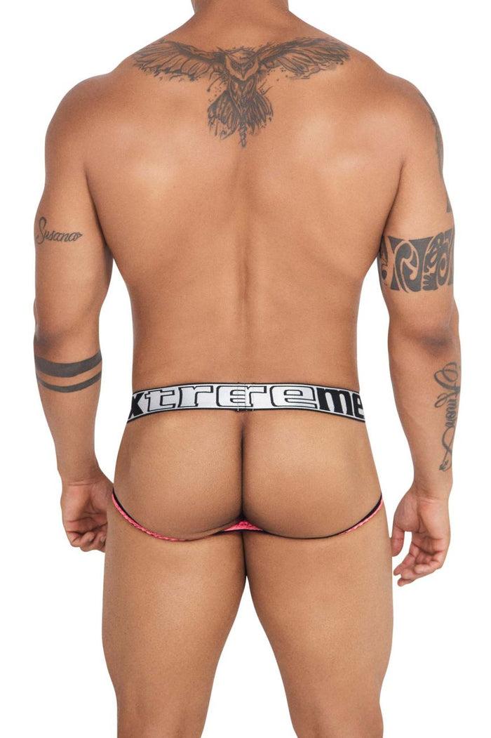 Clever Moda Xtremen 91119 Lace Jockstrap Color Coral