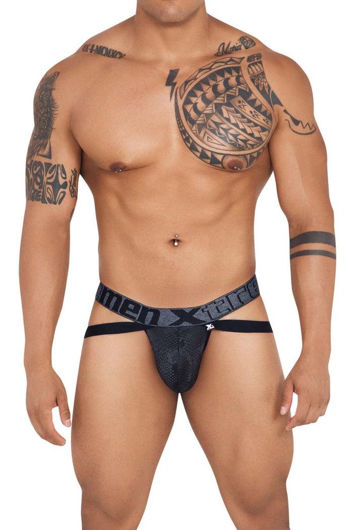 Clever Moda Xtremen 91128 Snake Print Jockstrap Color Black