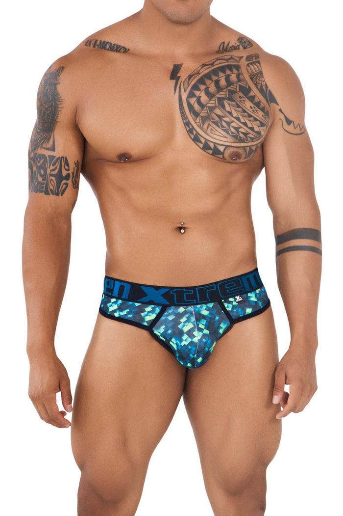 Clever Moda Xtremen 91131 Printed Thongs Color Green