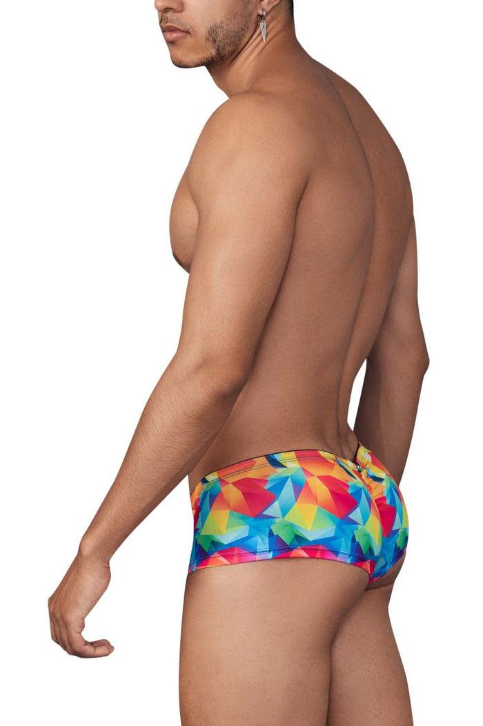 Clever Moda Xtremen 91147 Printed Microfiber Trunks Color Rainbow Prism