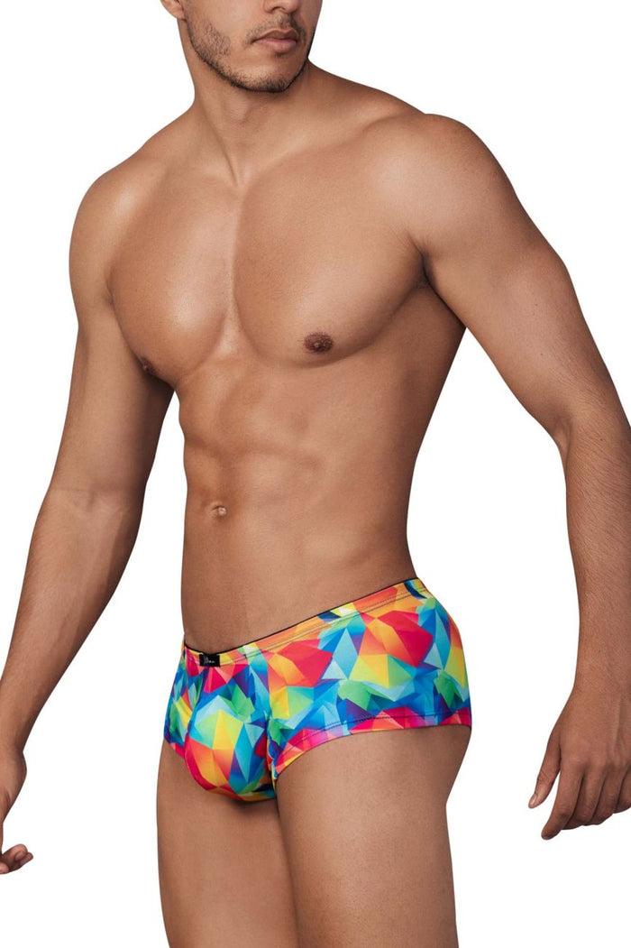 Clever Moda Xtremen 91147 Printed Microfiber Trunks Color Rainbow Prism