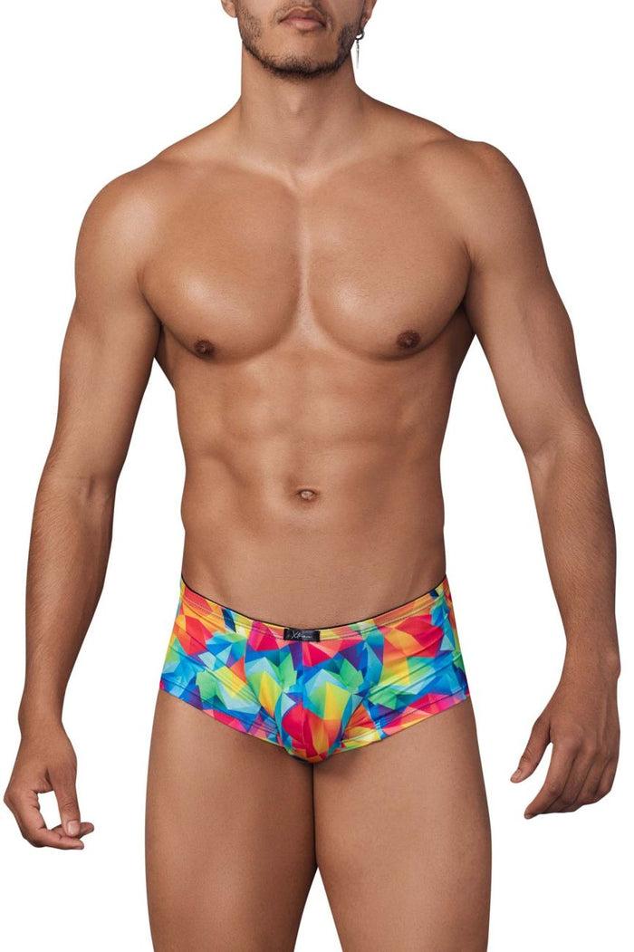 Clever Moda Xtremen 91147 Printed Microfiber Trunks Color Rainbow Prism