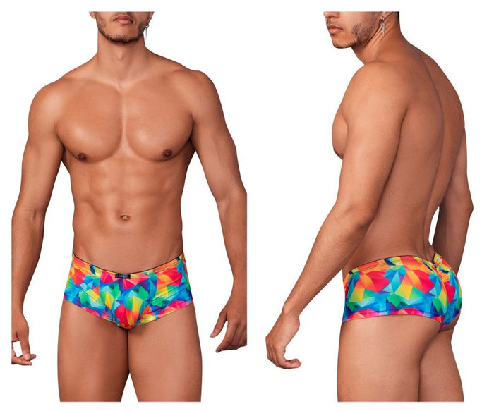 clever moda Xtremen 91147 Printed Microfiber Trunks Color Rainbow Prism