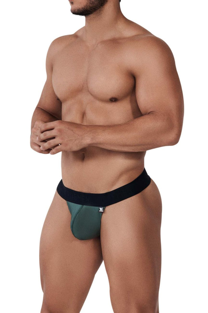 Clever Moda Xtremen 91152 Destellante Thongs Color Green