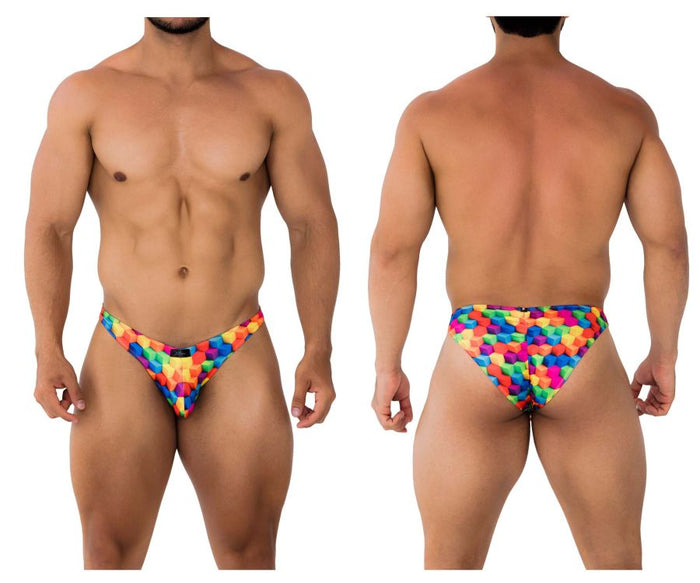 clever moda Xtremen 91172 Printed Bikini Color Cubes