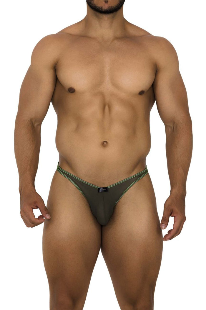 Clever Moda Xtremen 91187 Tulle Mesh Bikini Color Green