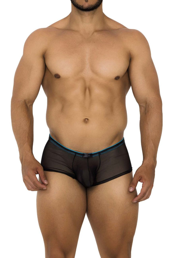 Clever Moda Xtremen 91188 Tulle Mesh Trunks Color Black