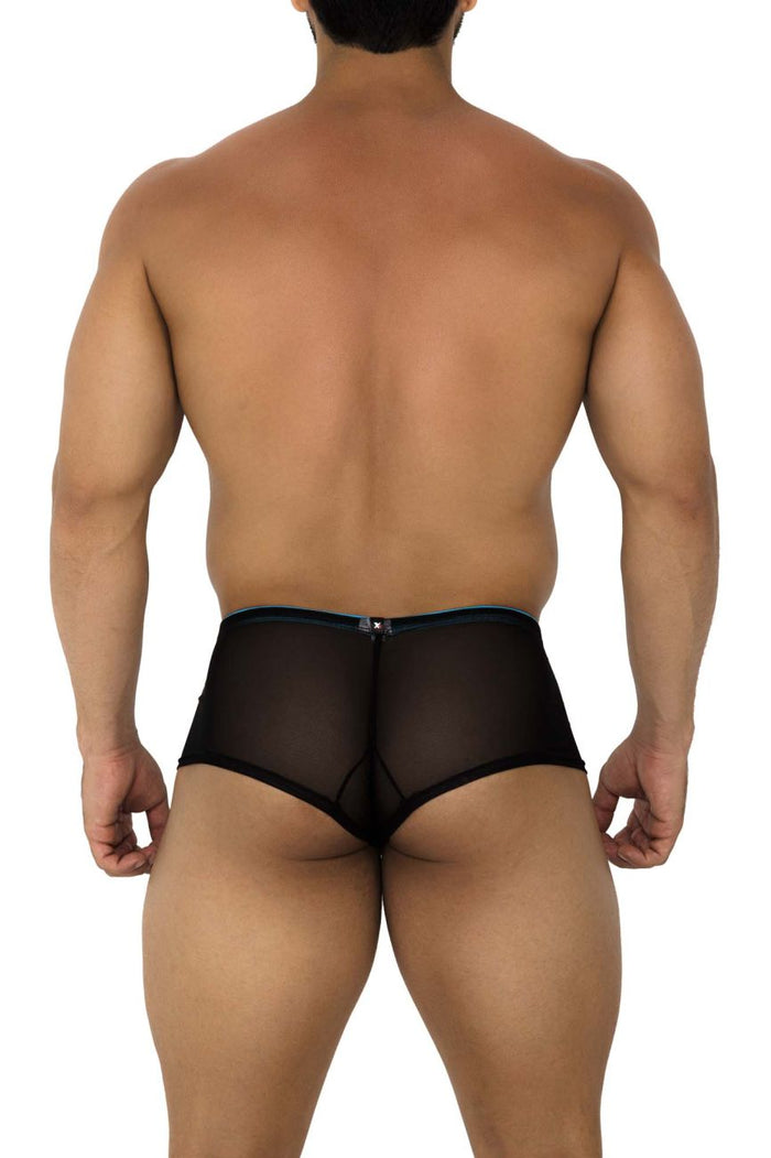 Clever Moda Xtremen 91188 Tulle Mesh Trunks Color Black