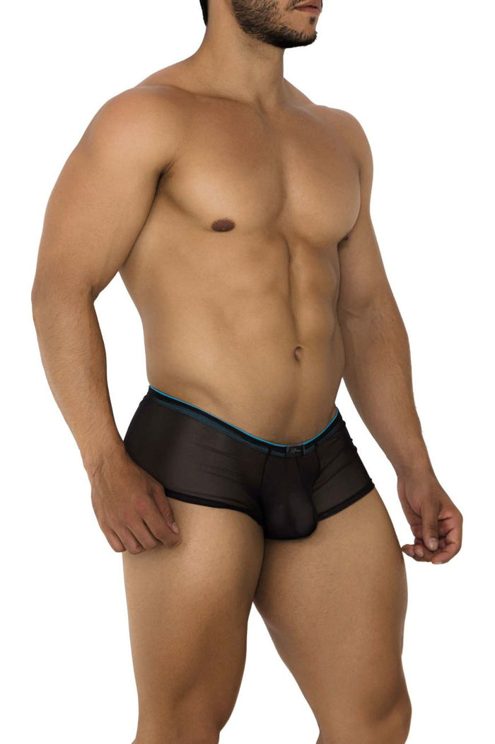 Clever Moda Xtremen 91188 Tulle Mesh Trunks Color Black