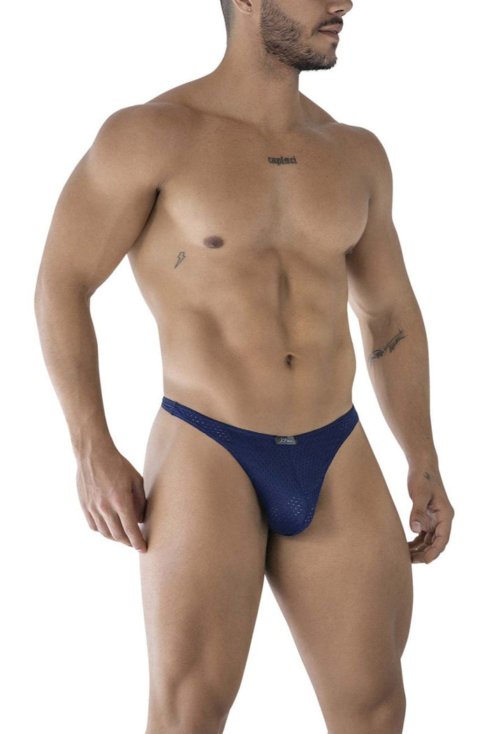 Clever Moda Xtremen 91214B Microfiber Thongs Color Dark Blue