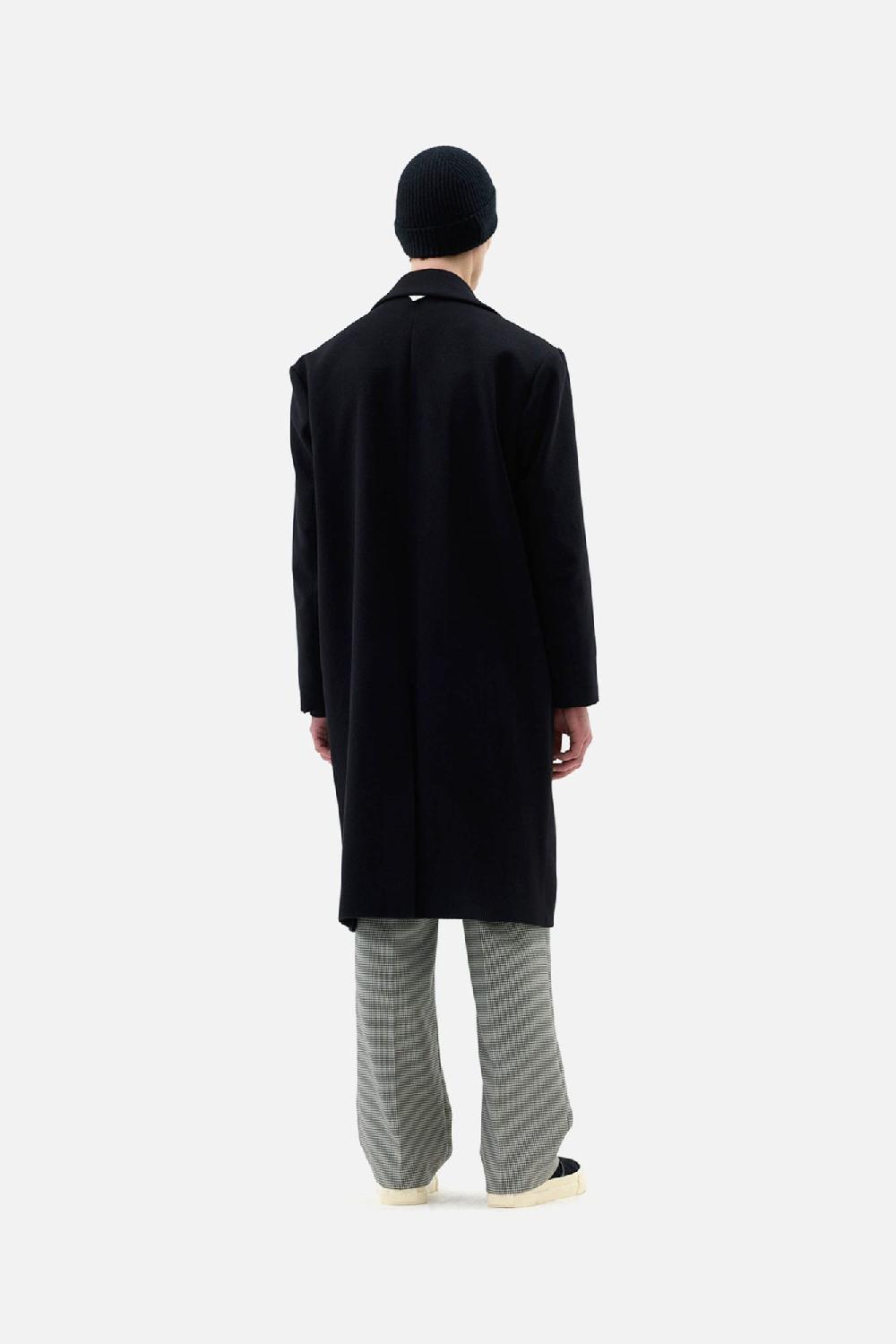 Clothsurgeon Black Wool & Cashmere Single Breasted Coat