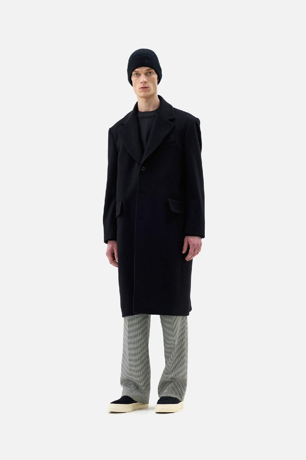 clothsurgeon Black Wool & Cashmere Single Breasted Coat