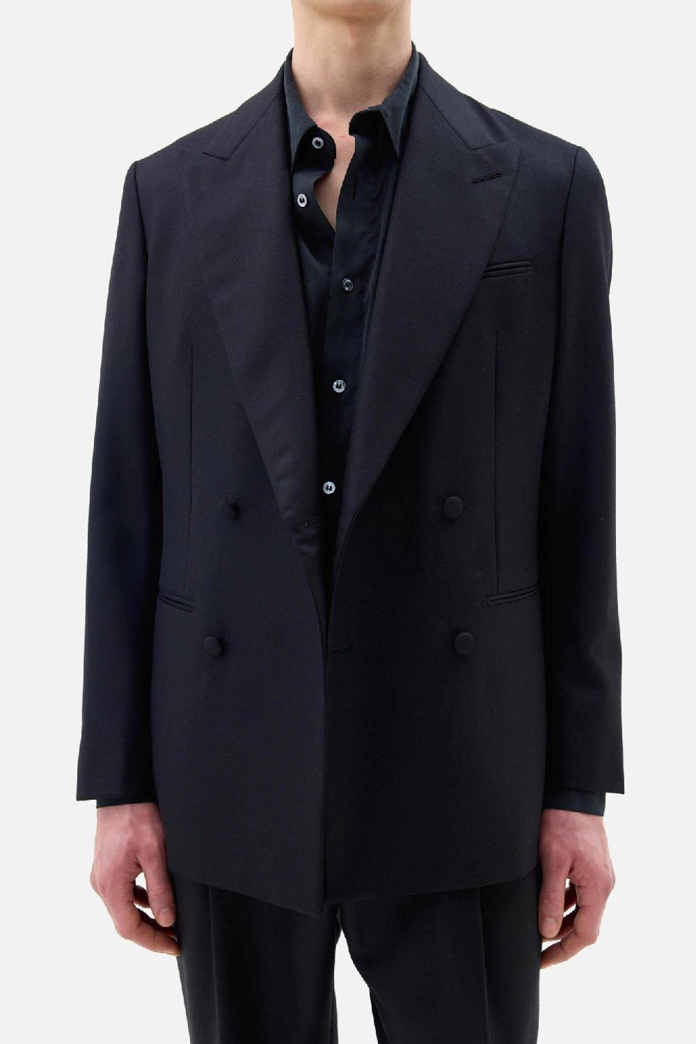 Clothsurgeon Black Wool City Of London Double Breast Suit