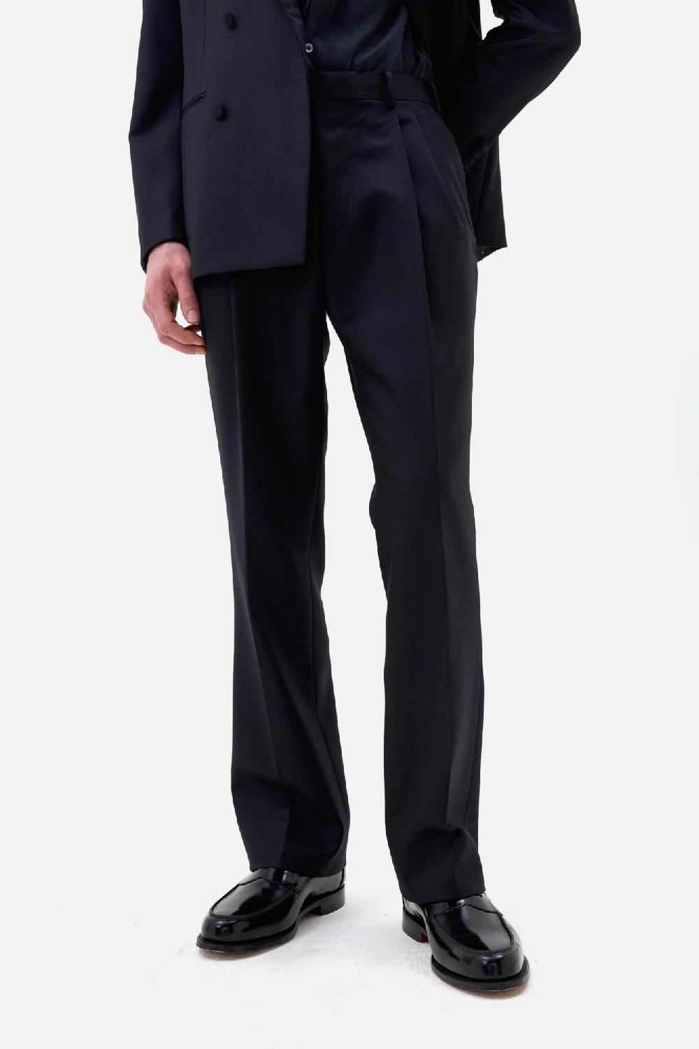 Clothsurgeon Black Wool City Of London Double Breast Suit