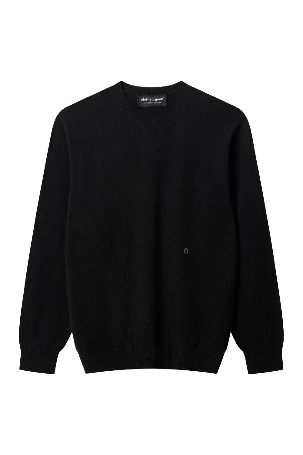 Clothsurgeon Black Cashmere Crewneck Knit