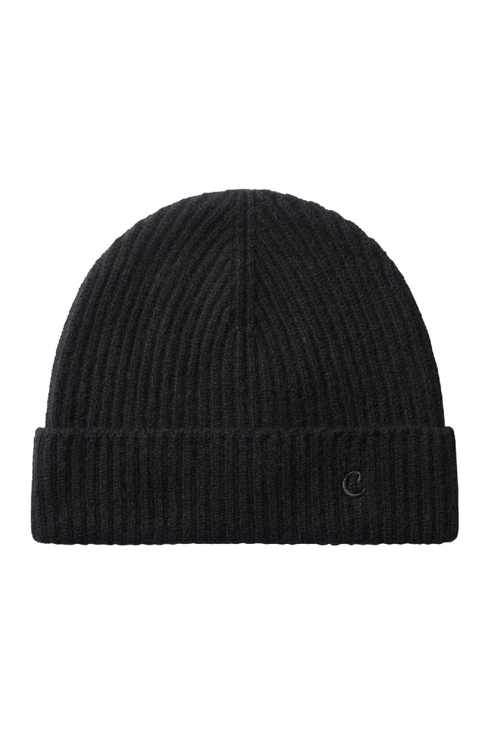 Clothsurgeon Black Lux Cashmere Ribbed Beanie Hat
