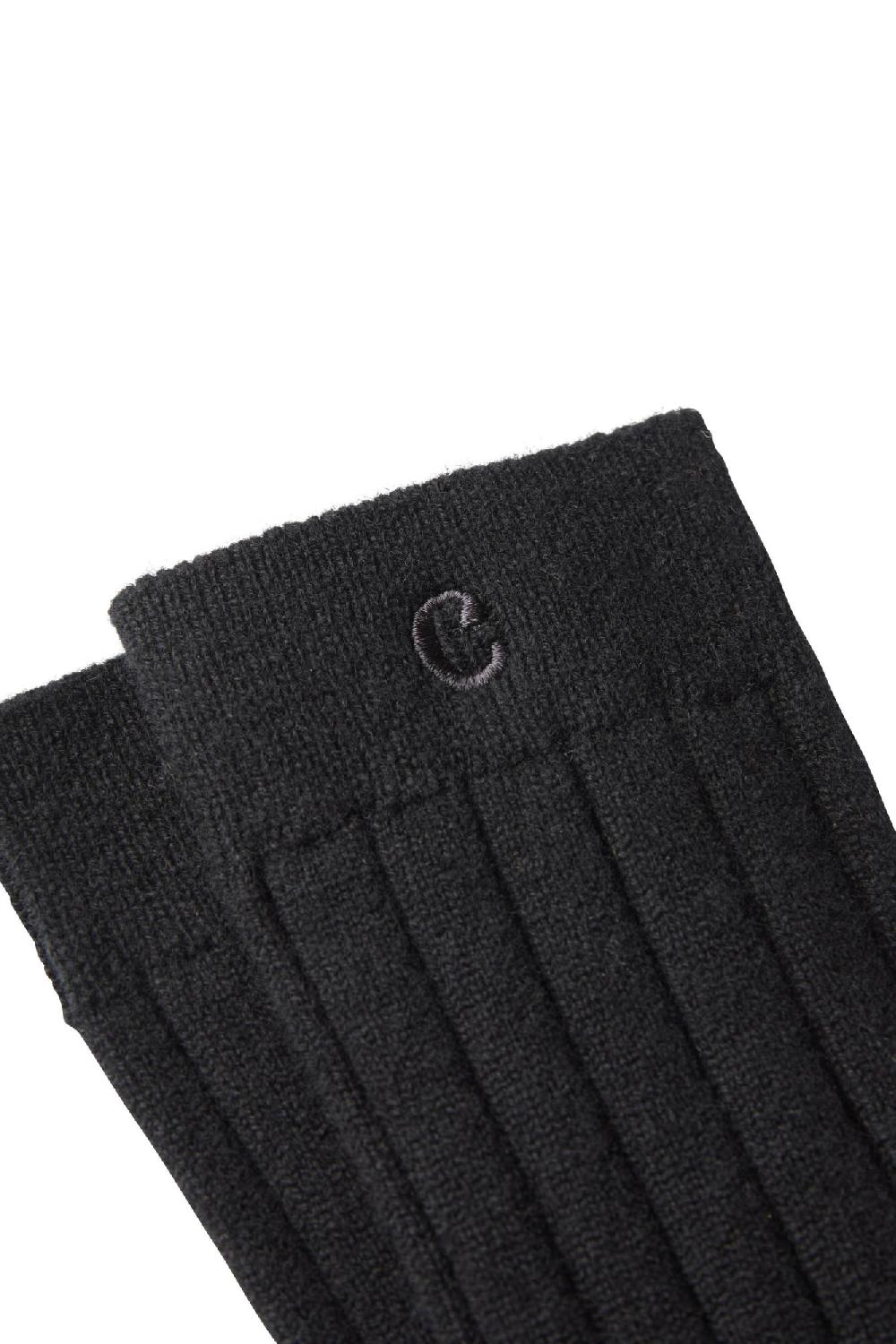 Clothsurgeon Black Lux Cashmere Ribbed Socks