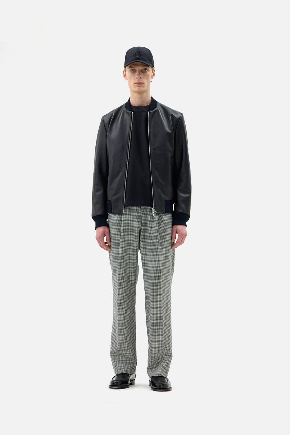 clothsurgeon Black Lux Lambskin Leather Bomber