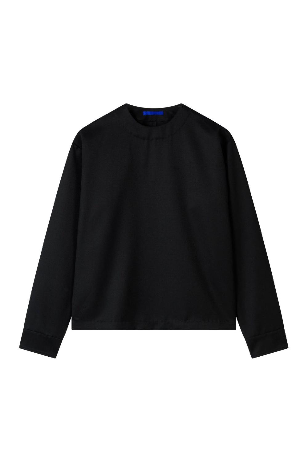 Clothsurgeon Black Wool Suiting Shirt-Tee