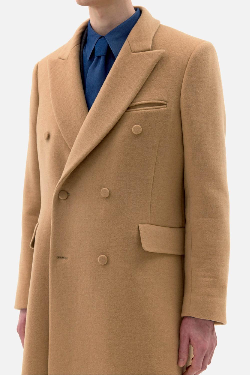 Clothsurgeon Camel Tailored Double Breasted Coat