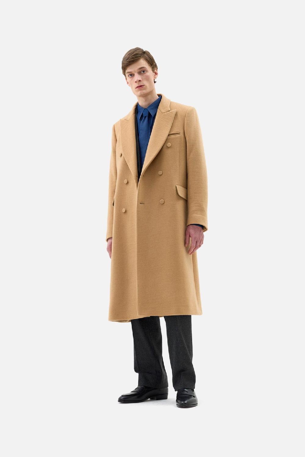 clothsurgeon Camel Tailored Double Breasted Coat