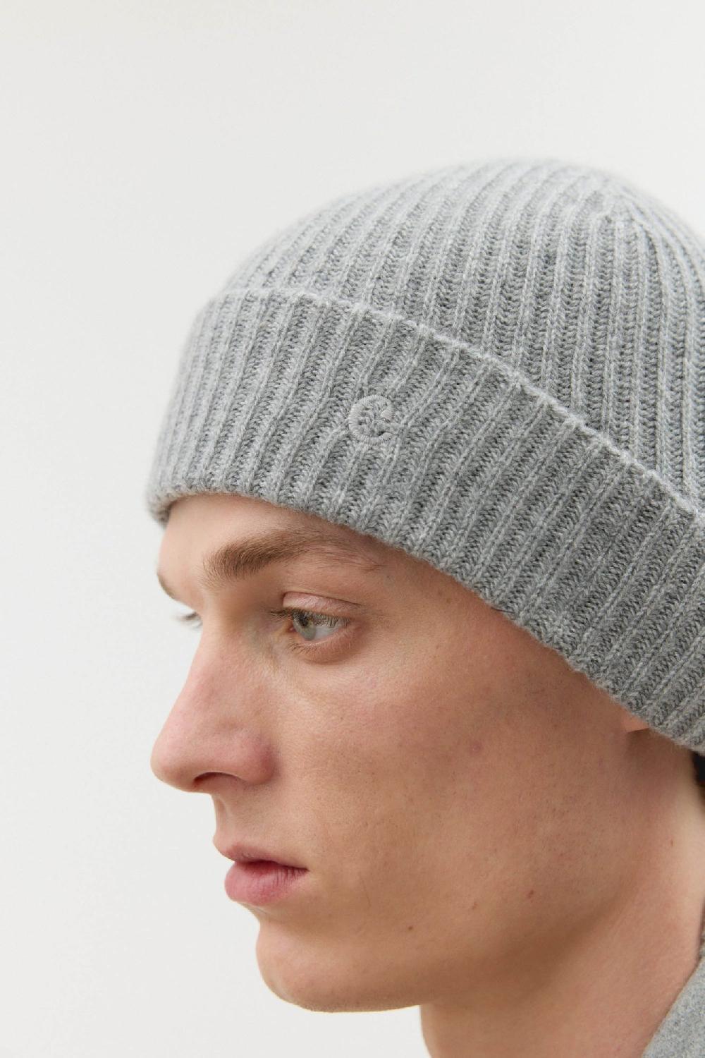 Clothsurgeon Grey Lux Cashmere Ribbed Beanie Hat