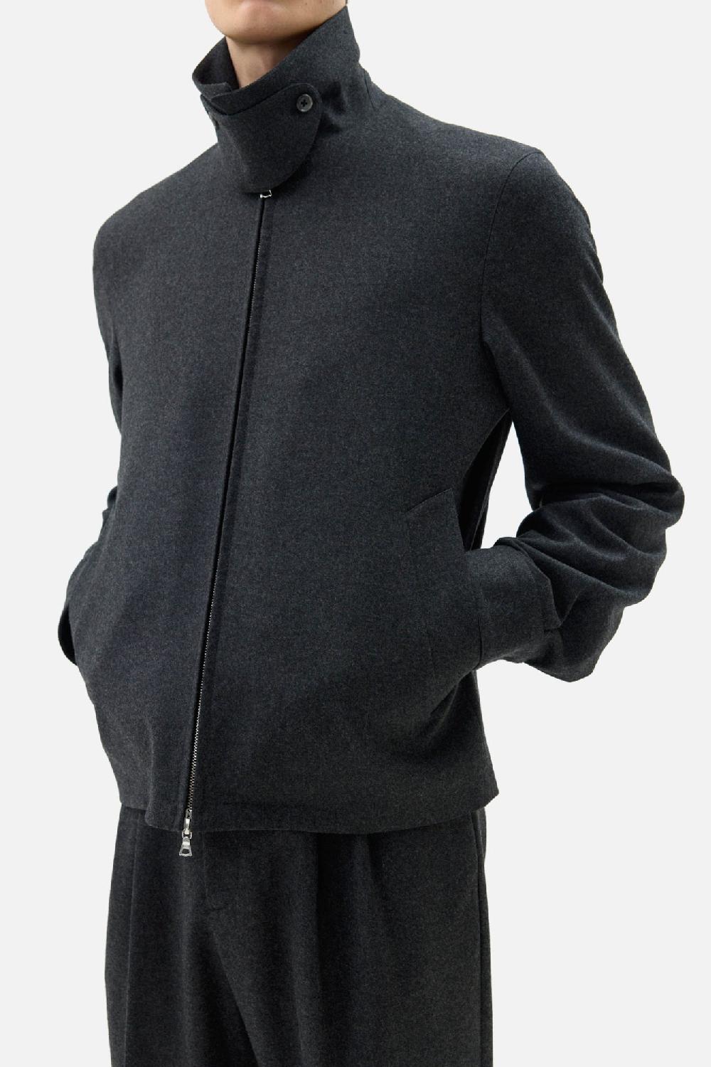 Clothsurgeon Grey Wool & Cashmere Flannel Blouson