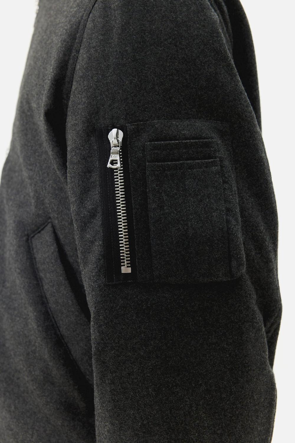 Clothsurgeon Grey Wool & Cashmere MA-1 Bomber