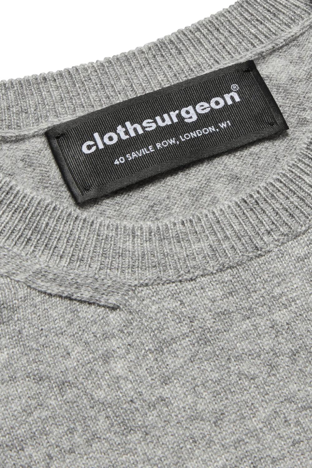 Clothsurgeon Light Grey Cashmere Crewneck Knit