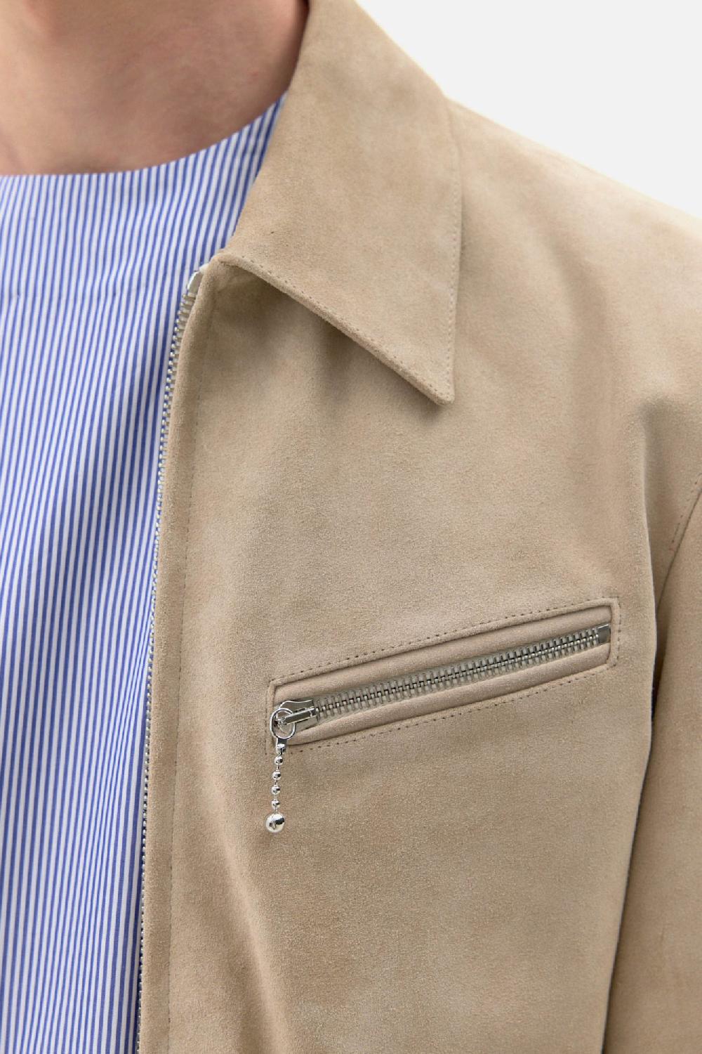 Clothsurgeon Lux Stone Suede Zipper Blouson