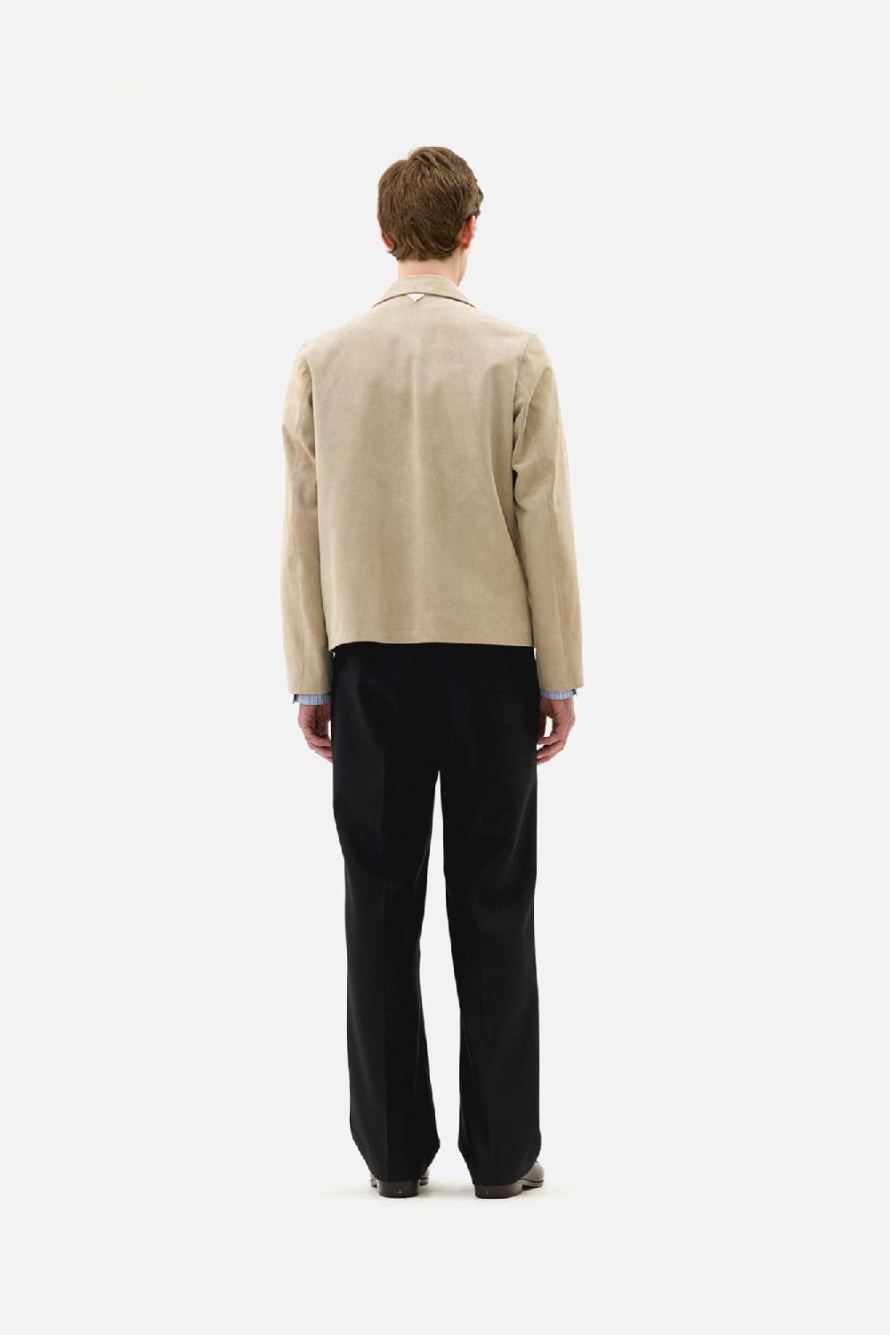 Clothsurgeon Lux Stone Suede Zipper Blouson