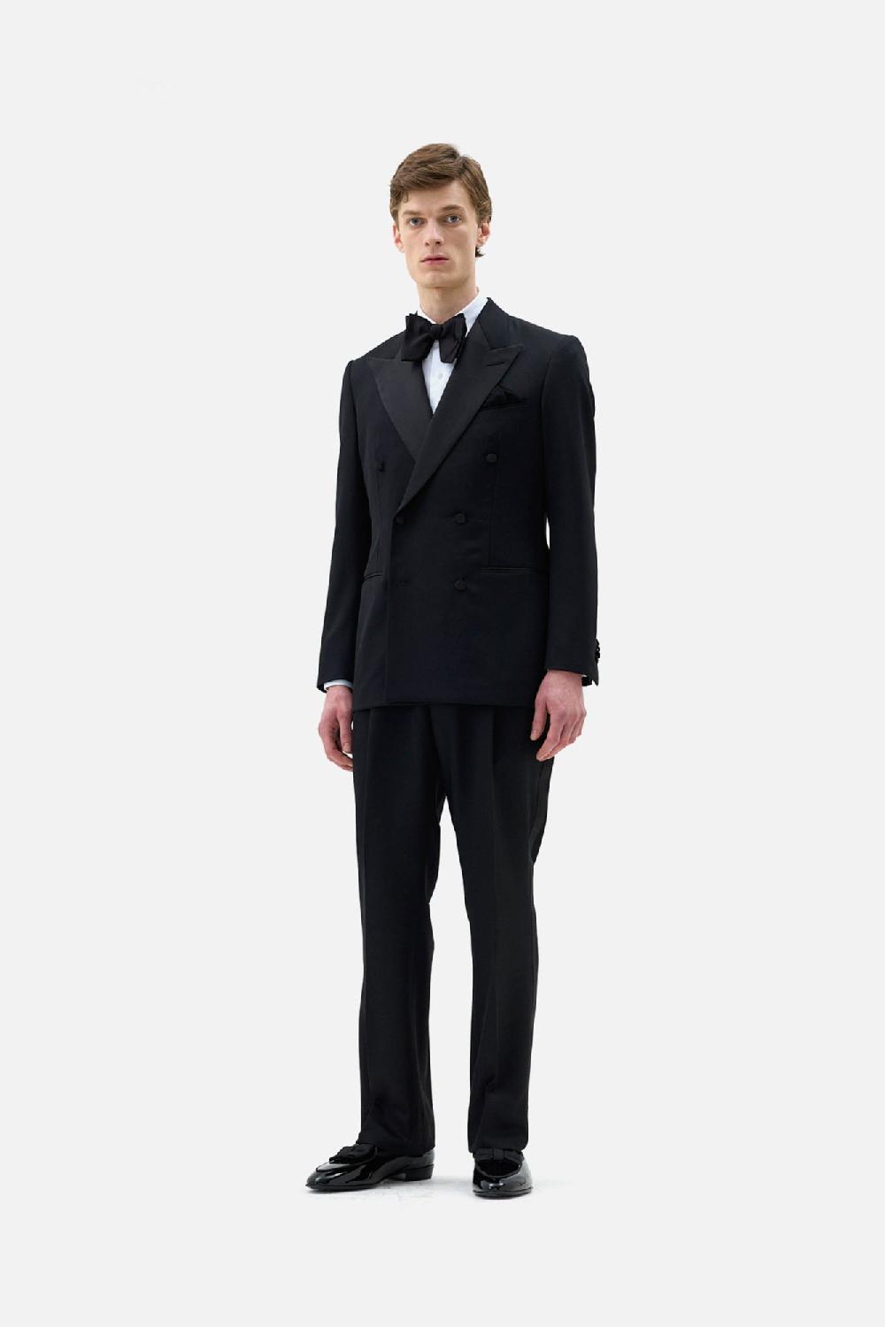clothsurgeon Lux Wool Tuxedo Double Breast Suit