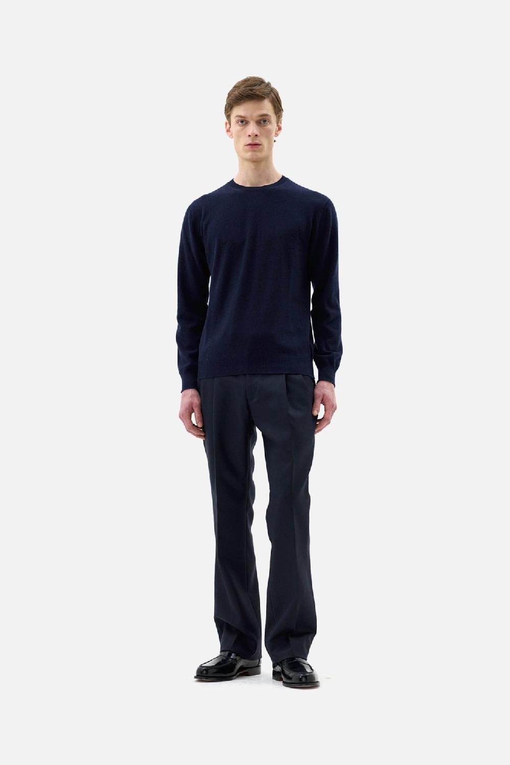 clothsurgeon Navy Cashmere Crewneck Knit