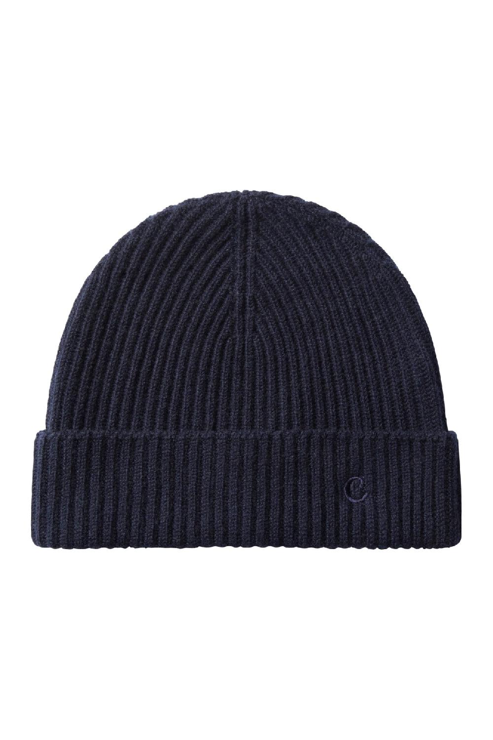 Clothsurgeon Navy Lux Cashmere Ribbed Beanie Hat