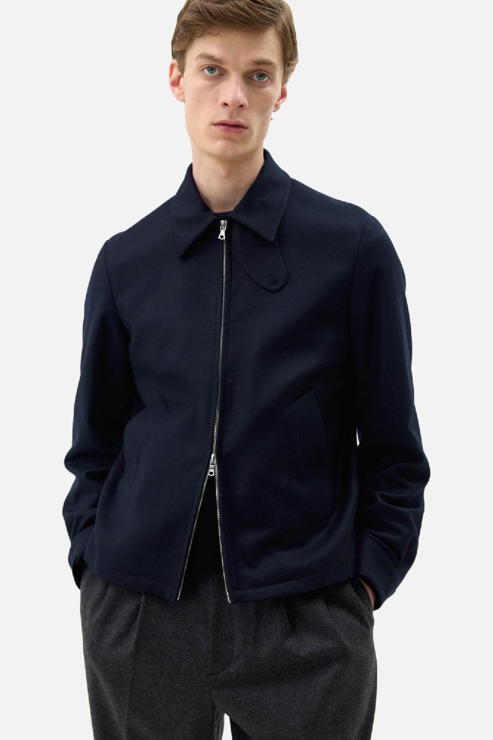 Clothsurgeon Navy Wool & Cashmere Flannel Blouson
