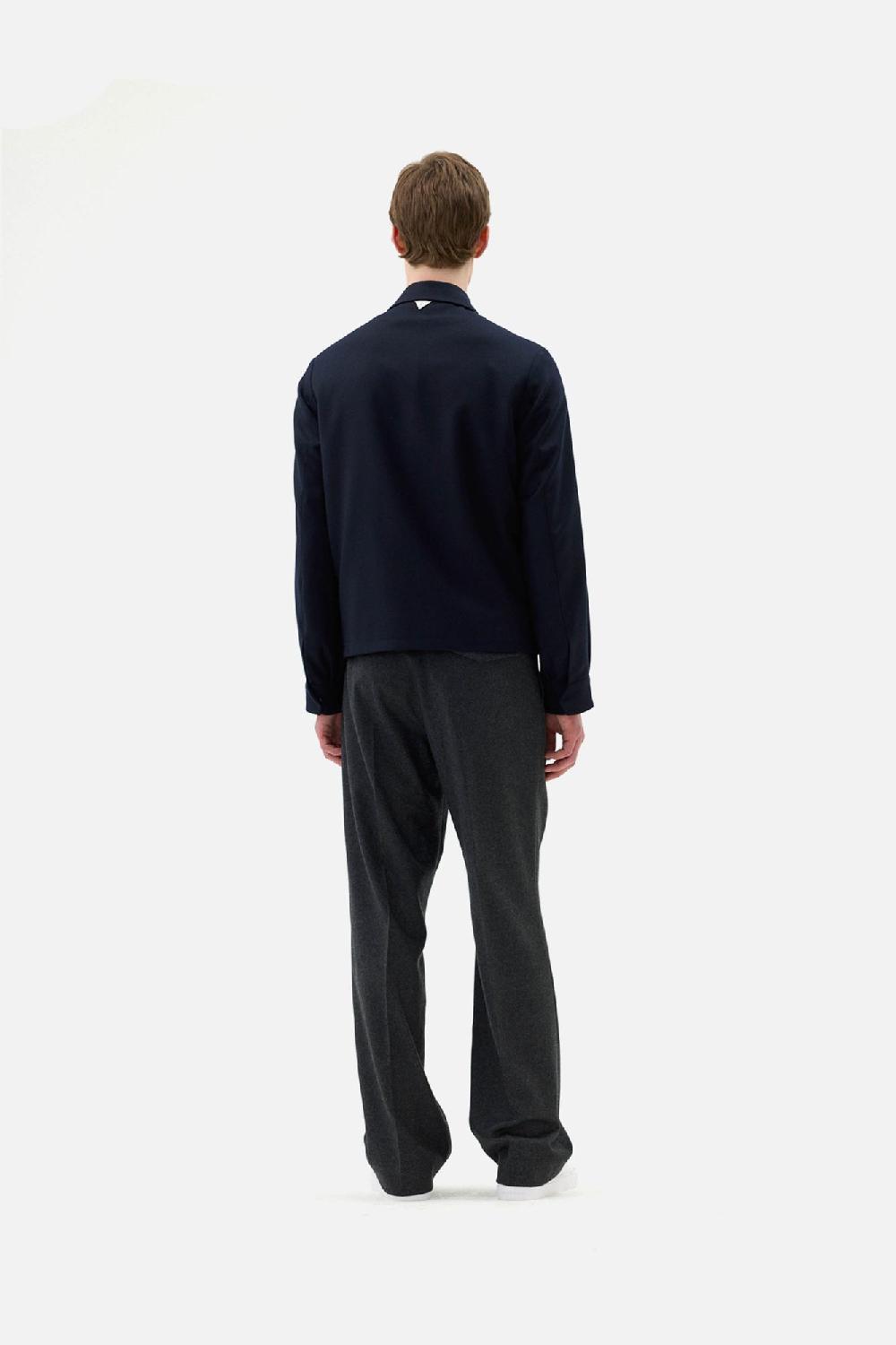 Clothsurgeon Navy Wool & Cashmere Flannel Blouson