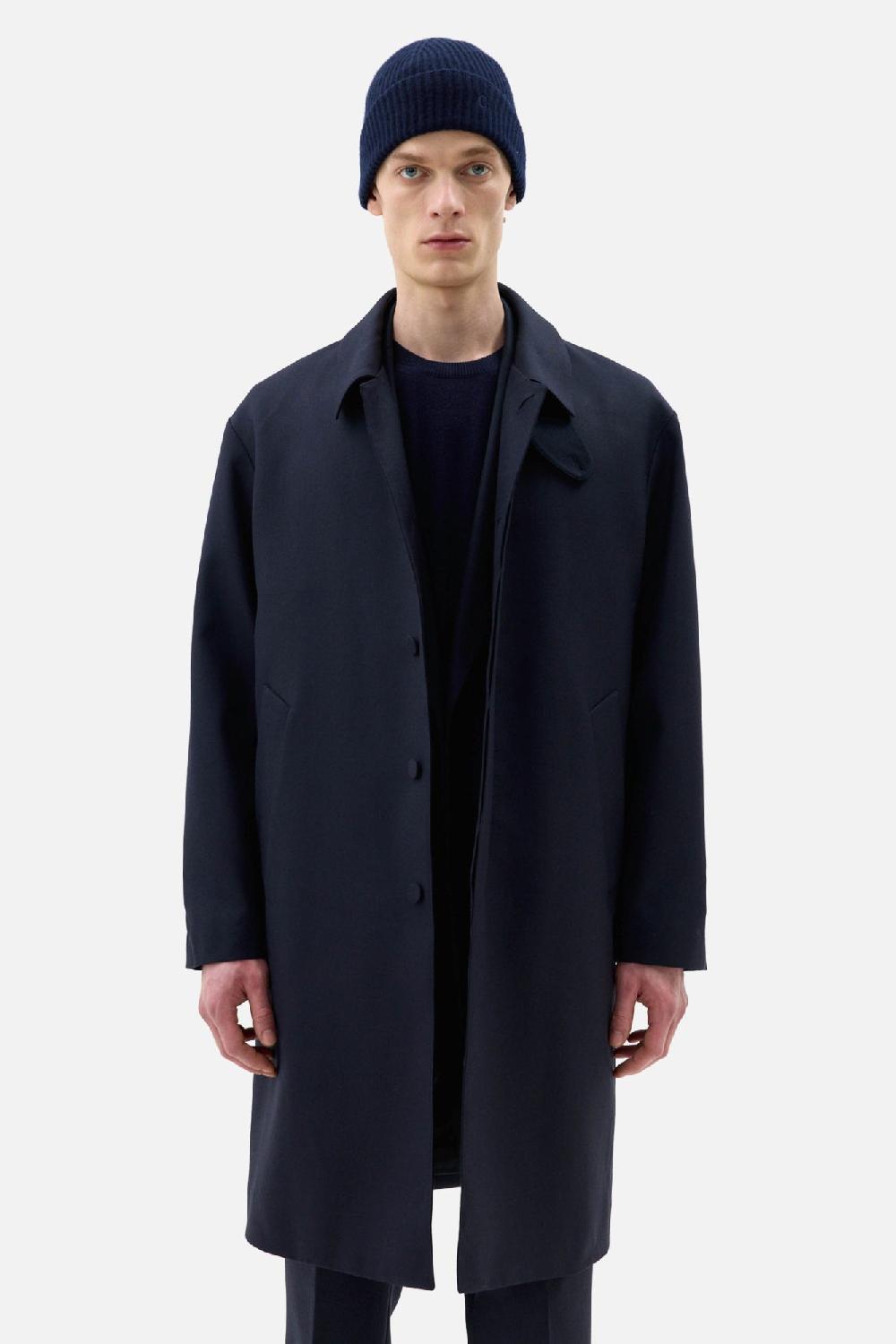 Clothsurgeon Navy Wool City Of London Mac Coat
