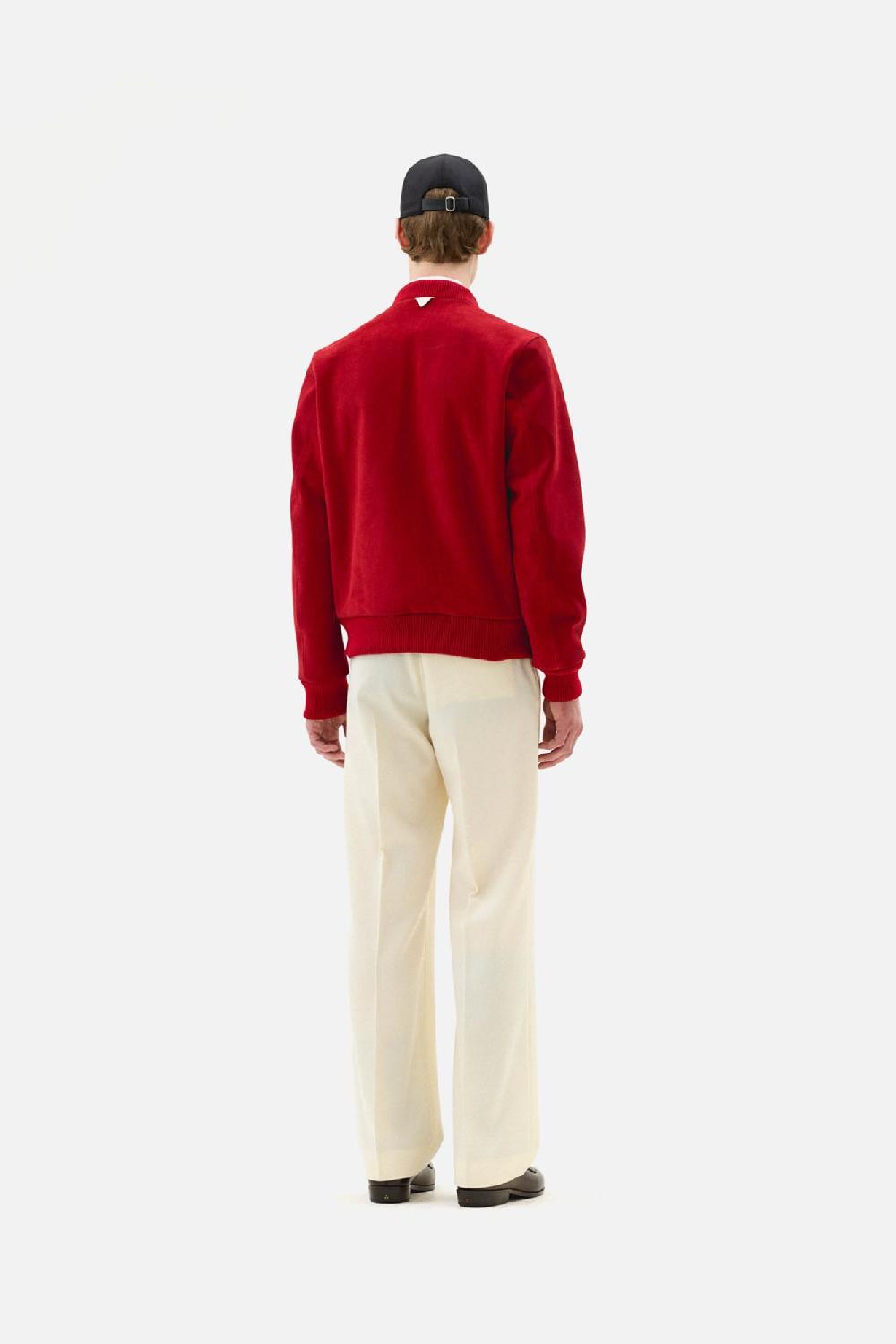 Clothsurgeon Red Lux Calf Suede Bomber