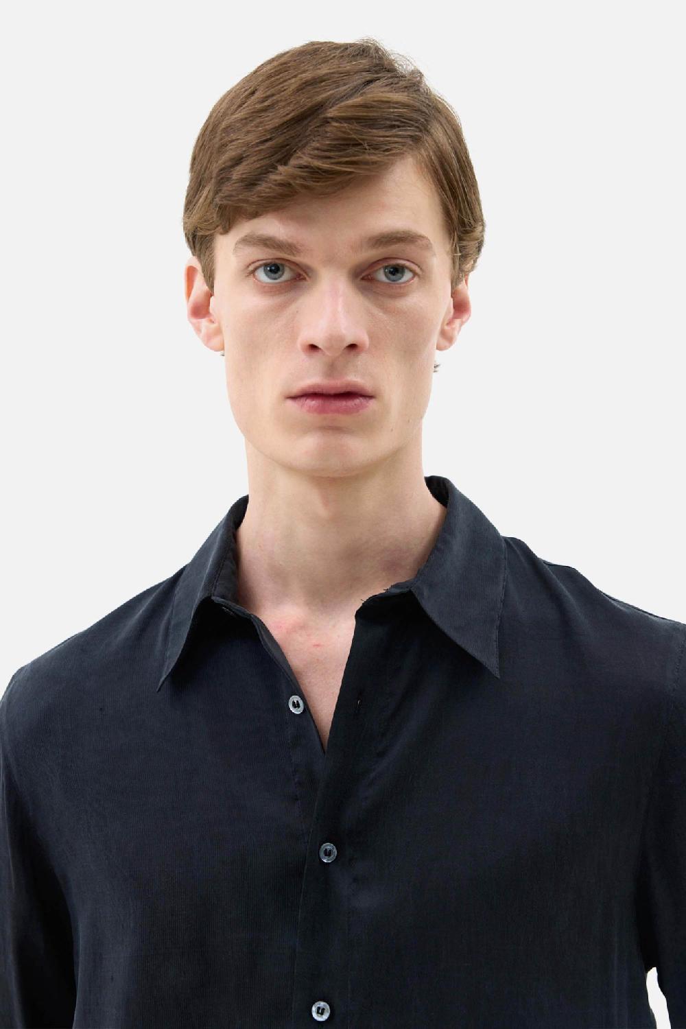 Clothsurgeon Washed Silk Slub Collar Shirt