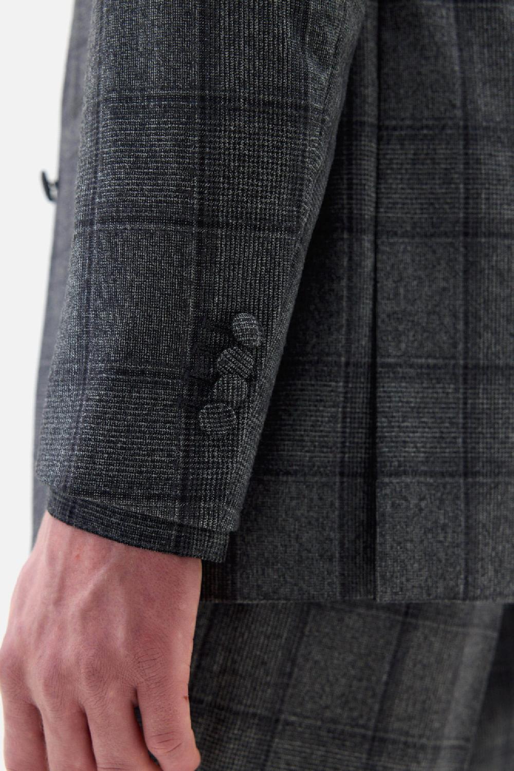 Clothsurgeon Wool Boucle Check Double Breast Suit