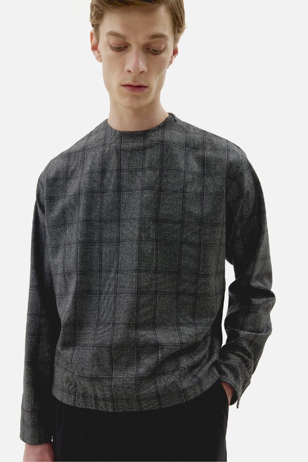 Clothsurgeon Wool Boucle Check Shirt-Tee