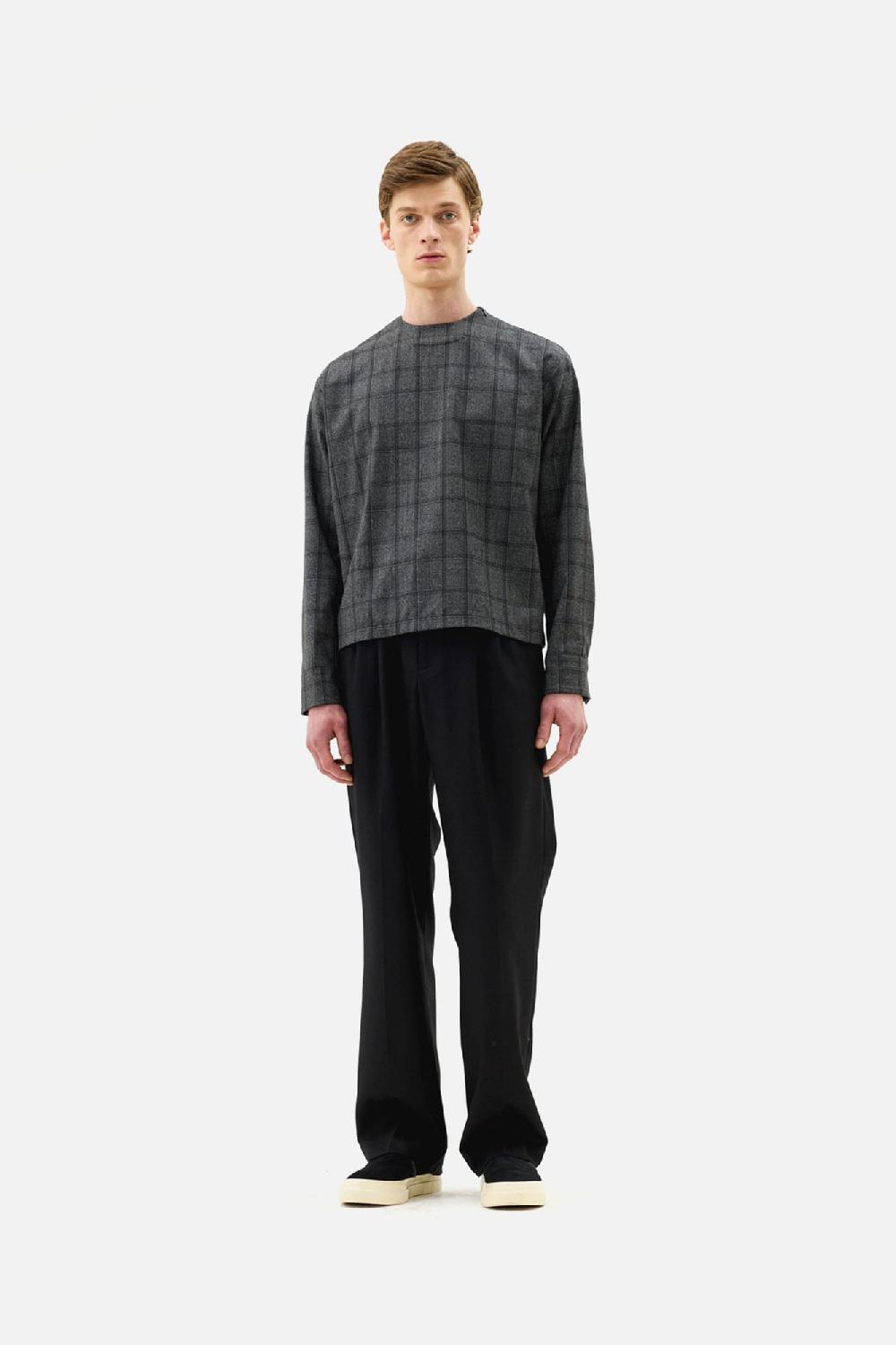 clothsurgeon Wool Boucle Check Shirt-Tee