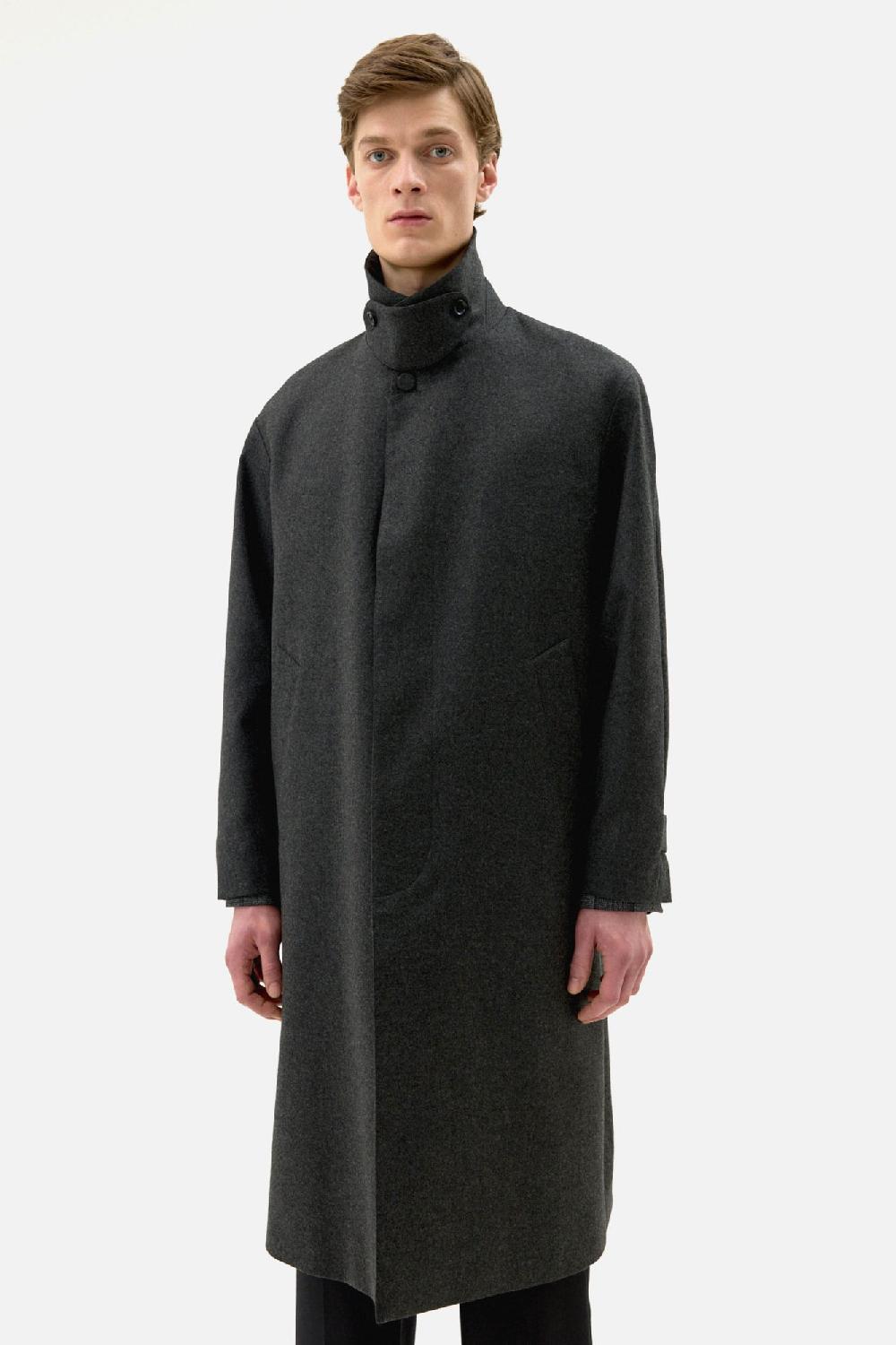 Clothsurgeon Wool & Cashmere Flannel Mac Coat