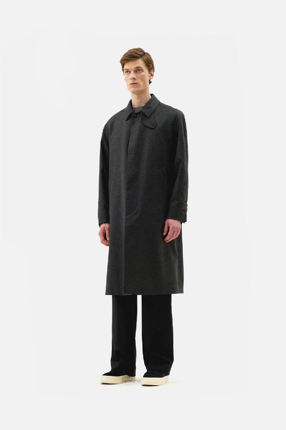 clothsurgeon Wool & Cashmere Flannel Mac Coat