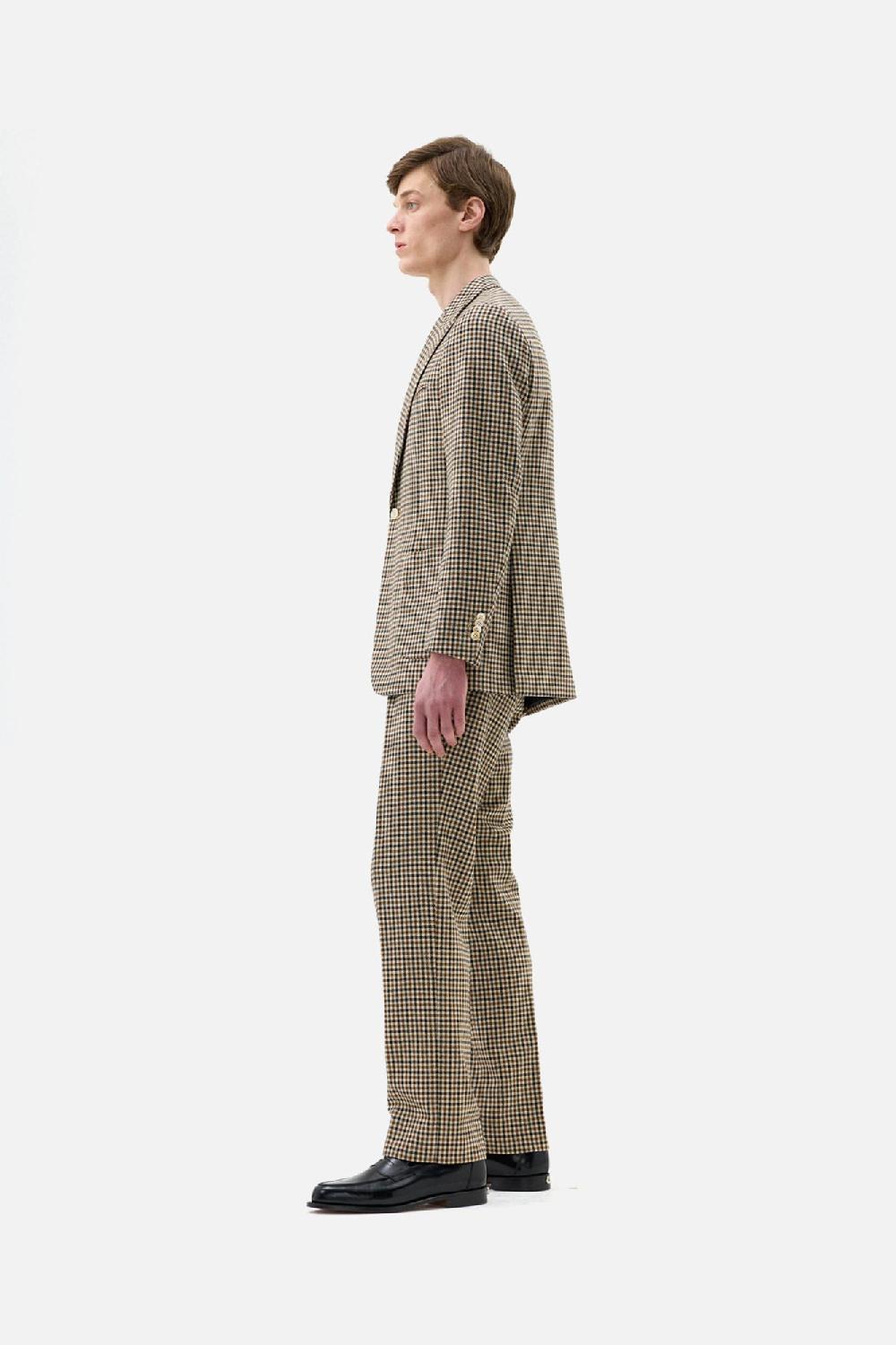 Clothsurgeon Wool Gun Check Single Breast Suit