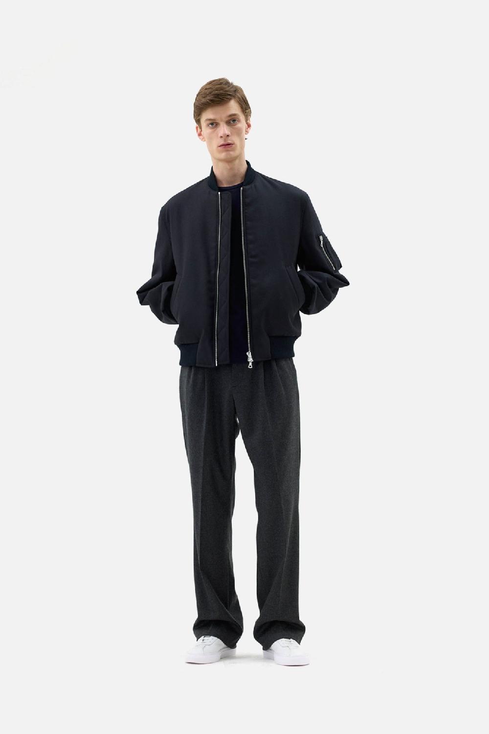 clothsurgeon Wool & Cashmere Flannel Double Pleated Trouser
