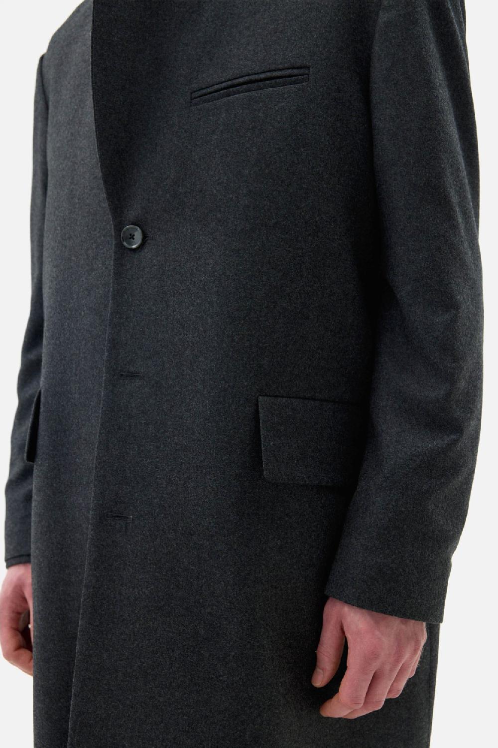 Clothsurgeon Wool & Cashmere Flannel Single Breasted Coat